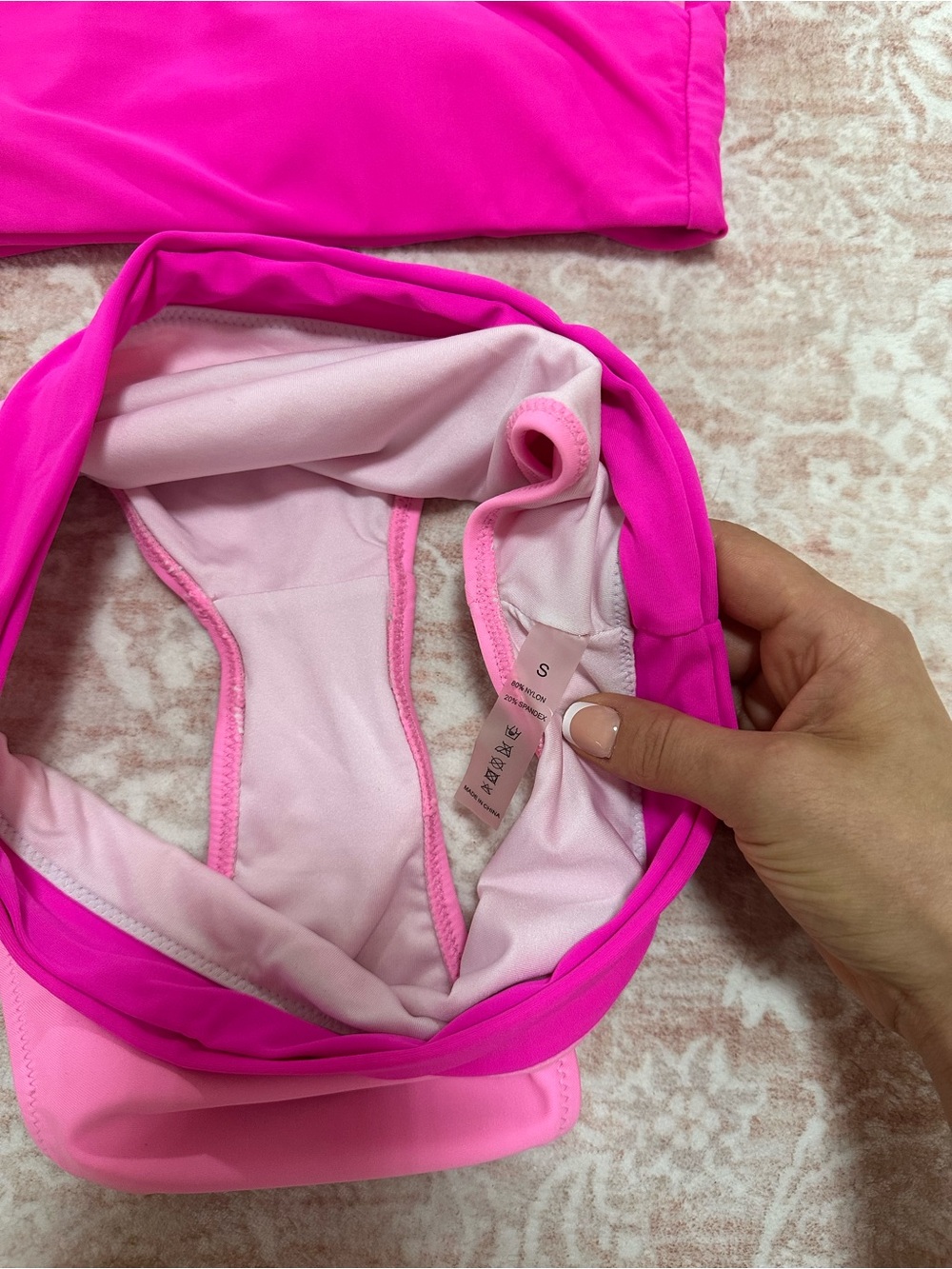 Set Pink One-Shoulder High-Waist Swim 💕 - Picture 8 of 14